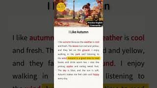 English Listening Practice – I Like Autumn | Short English Story with Subtitles