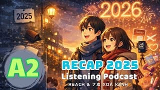 🎧 Luyện Nghe Tiếng Anh Level A2- TỔNG KẾT 2025-  | Listening English Podcast |🎯