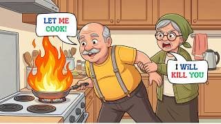 Learn English with Fun 😂 Funny Kitchen Fight | Learn English with Grandpa & Grandma