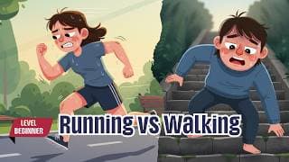 Walking vs Running – Which Is Better for You?| Easy English Conversation for Beginners | 03