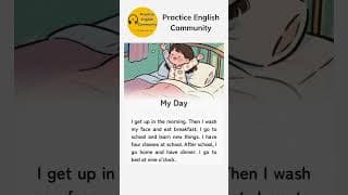 English Listening Practice – My Day | Short English Story with Subtitles