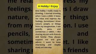 English Shadowing Practice | My Hobby #englishshadowing #shorts